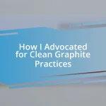 How I Advocated for Clean Graphite Practices