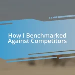 How I Benchmarked Against Competitors