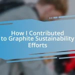 How I Contributed to Graphite Sustainability Efforts