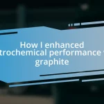 How I enhanced electrochemical performance with graphite