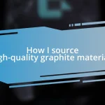 How I source high-quality graphite materials