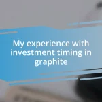 My experience with investment timing in graphite