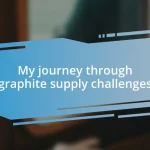 My journey through graphite supply challenges