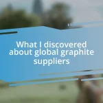 What I discovered about global graphite suppliers