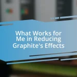 What Works for Me in Reducing Graphite’s Effects